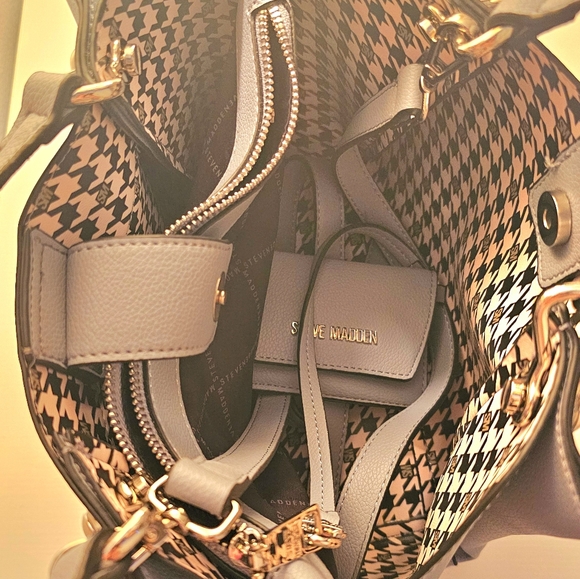 Steve Madden-Light Blue Leather Bag With Change Wallet - Picture 3 of 7